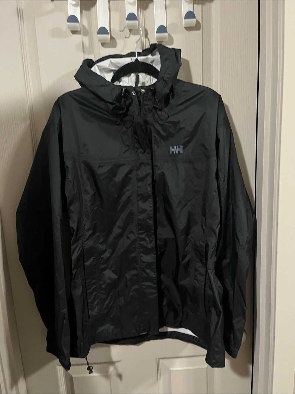 Helly Hansen Black Waterproof Hooded Jacket for Women, XL/TG.